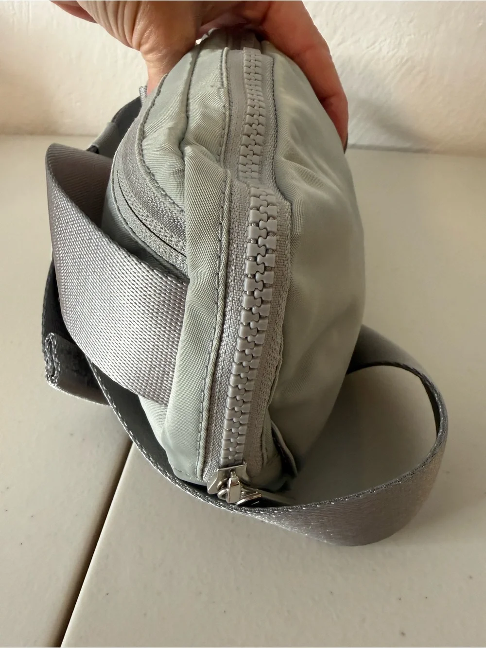 Lululemon Mini Belt Bag Light Gray Crossbody Fanny Pack